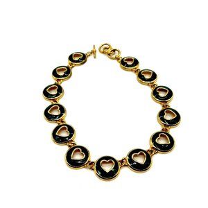 Necklace Women Love Charm Costume Deep Teal Heart Cut Out Adjustable 17"- 18.5"